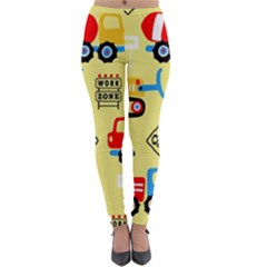 Seamless-pattern-vector-industrial-vehicle-cartoon Lightweight Velour Leggings by Jancukart