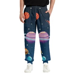 Background-template-with-bright-stars-dark-sky Men s Elastic Waist Pants