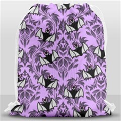 Purple Bats Drawstring Bag (large) by NerdySparkleGoth