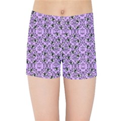 Purple Bats Kids  Sports Shorts by NerdySparkleGoth