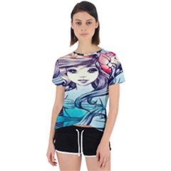 Beautifull Ariel Little Mermaid  Painting Open Back Sport Tee by artworkshop