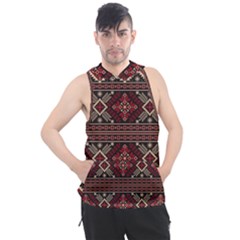 Ukrainian-folk-seamless-pattern-ornament Men s Sleeveless Hoodie by Wegoenart