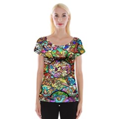 Character Disney Stained Cap Sleeve Top