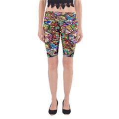 Character Disney Stained Yoga Cropped Leggings by artworkshop