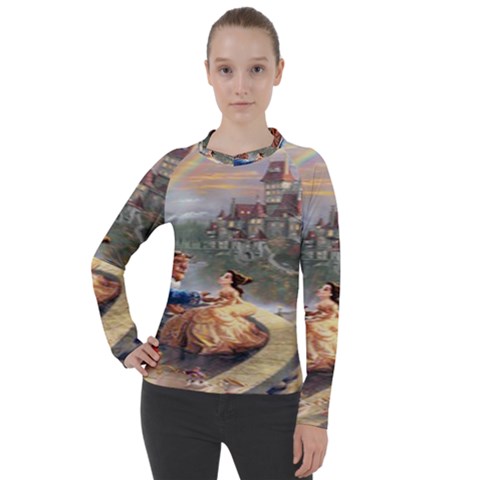 Beauty And The Beast Castle Women s Pique Long Sleeve Tee by artworkshop