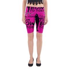 Bow To Toe Cheer Yoga Cropped Leggings by artworkshop