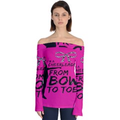 Bow To Toe Cheer Off Shoulder Long Sleeve Top by artworkshop