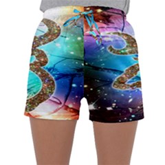 Browning Deer Glitter Galaxy Sleepwear Shorts