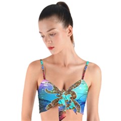 Browning Deer Glitter Galaxy Woven Tie Front Bralet by artworkshop