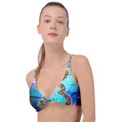 Browning Deer Glitter Galaxy Knot Up Bikini Top