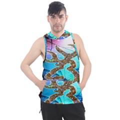 Browning Deer Glitter Galaxy Men s Sleeveless Hoodie by artworkshop