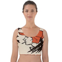 Catcher In The Rye Velvet Crop Top by artworkshop