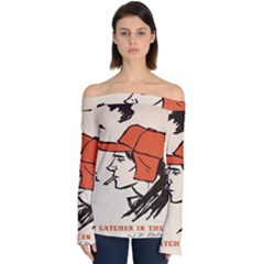 Catcher In The Rye Off Shoulder Long Sleeve Top