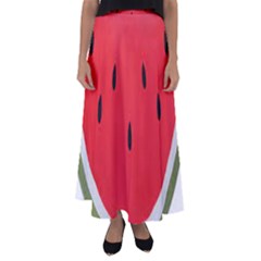 Watermelon Pillow Fluffy Flared Maxi Skirt by artworkshop