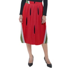 Watermelon Pillow Fluffy Classic Velour Midi Skirt  by artworkshop