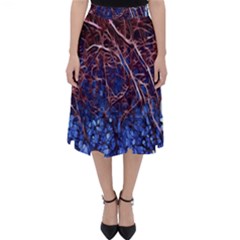 Autumn Fractal Forest Background Classic Midi Skirt by Amaryn4rt