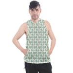 Flowers Pattern Men s Sleeveless Hoodie