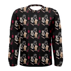 Cat Pattern Men s Long Sleeve Tee by Sparkle