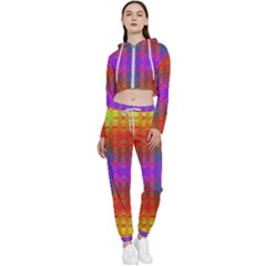 Electric Sunset Cropped Zip Up Lounge Set by Thespacecampers