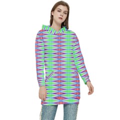 Electro Stripe Women s Long Oversized Pullover Hoodie by Thespacecampers