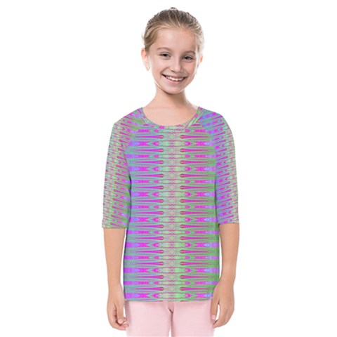 Glitch Machine Kids  Quarter Sleeve Raglan Tee by Thespacecampers