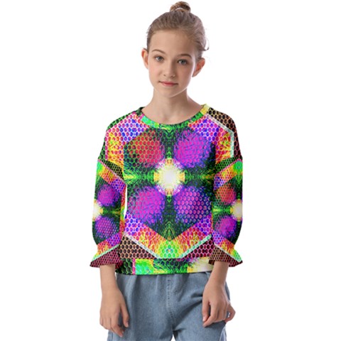 Honeycomb High Kids  Cuff Sleeve Top by Thespacecampers