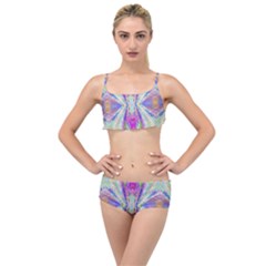 Peaceful Purp Layered Top Bikini Set