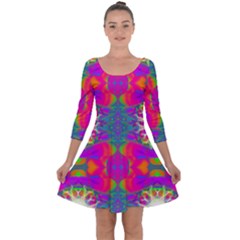 Plasma Ball Quarter Sleeve Skater Dress by Thespacecampers