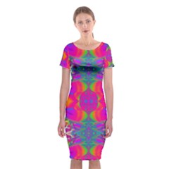 Plasma Ball Classic Short Sleeve Midi Dress by Thespacecampers