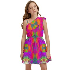 Plasma Ball Kids  One Shoulder Party Dress