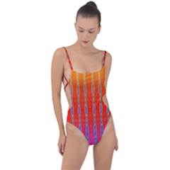 Sunsets Aplenty Tie Strap One Piece Swimsuit