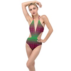 Synchronicity Sings Plunging Cut Out Swimsuit