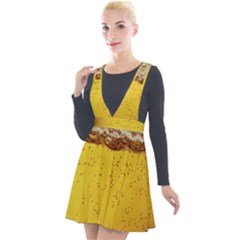 Beer-bubbles-jeremy-hudson Plunge Pinafore Velour Dress by nate14shop