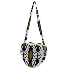 Abstract Pattern Geometric Backgrounds  Heart Shoulder Bag by Eskimos