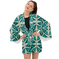 Abstract Pattern Geometric Backgrounds  Long Sleeve Kimono by Eskimos