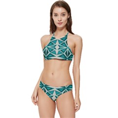 Abstract Pattern Geometric Backgrounds  Banded Triangle Bikini Set by Eskimos