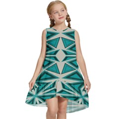 Abstract Pattern Geometric Backgrounds  Kids  Frill Swing Dress