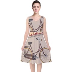 Simplex Bike 001 Design By Trijava V-neck Midi Sleeveless Dress  by nate14shop