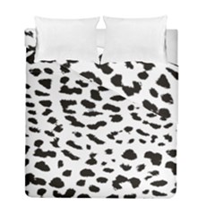 Black And White Leopard Dots Jaguar Duvet Cover Double Side (full/ Double Size) by ConteMonfrey