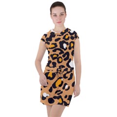 Leopard Jaguar Dots Drawstring Hooded Dress by ConteMonfrey