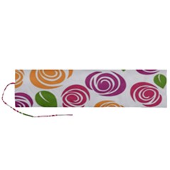 Colorful Seamless Floral, Flowers Pattern Wallpaper Background Roll Up Canvas Pencil Holder (l) by Amaryn4rt