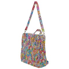 Floral Flowers Crossbody Backpack by artworkshop