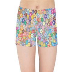 Floral Flowers Kids  Sports Shorts