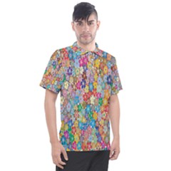 Floral Flowers Men s Polo Tee by artworkshop