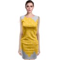 Hexagons Yellow Honeycomb Hive Bee Hive Pattern Classic Sleeveless Midi Dress View1