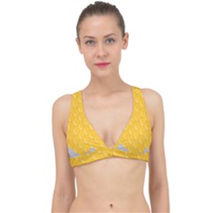 Hexagons Yellow Honeycomb Hive Bee Hive Pattern Classic Banded Bikini Top by artworkshop