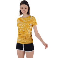 Water Back Circle Cutout Sports Tee