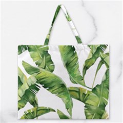Sheets Tropical Plant Palm Summer Exotic Zipper Large Tote Bag by artworkshop