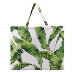 Sheets Tropical Plant Palm Summer Exotic Zipper Large Tote Bag by artworkshop