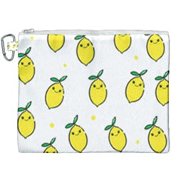 Pattern Lemon Texture Canvas Cosmetic Bag (xxxl)